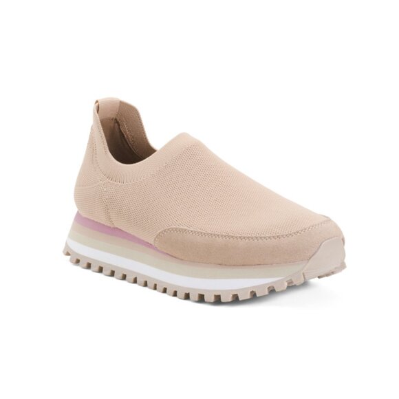 BLONDO Accessories - BLONDO Black Lakelyn Knit Water Resistant Slip On Sneakers